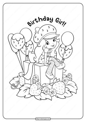 Printable Strawberry Shortcake Birthday Girl