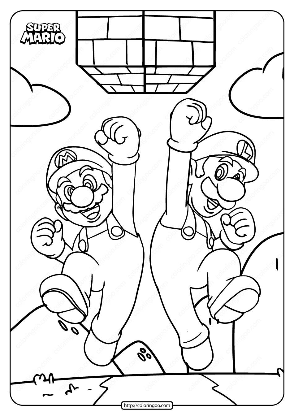 Super Mario Free Printable Coloring Pages Templates Printable Download