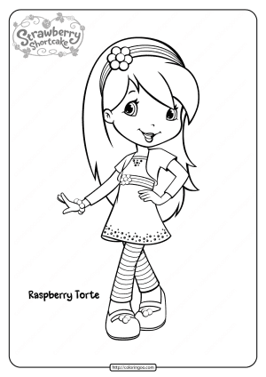 Raspberry Torte Printable Coloring Pages