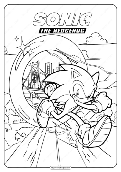 sonic the hedgehog printable pdf coloring pages