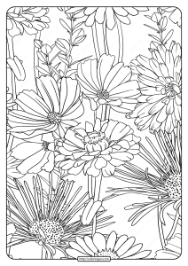 Free Printable Flower Pattern Coloring Page 20