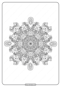 Free Printable Mandala Pattern Coloring Page 38