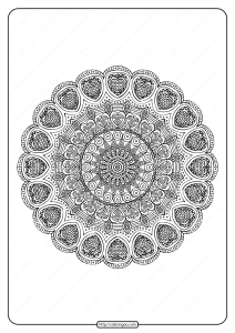 Free Printable Mandala Pattern Coloring Page 39