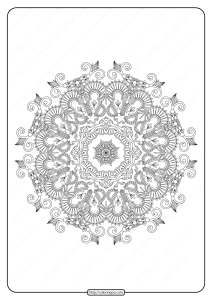 Free Printable Mandala Pattern Coloring Page 40