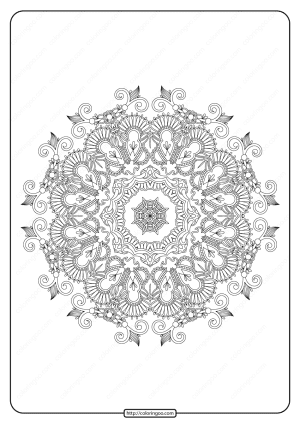 Free Printable Mandala Pattern Coloring Page 40