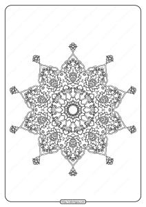 Free Printable Mandala Pattern Coloring Page 41