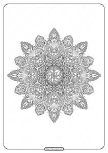 Free Printable Mandala Pattern Coloring Page 42