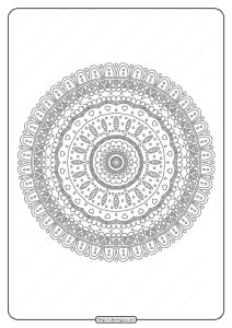 Free Printable Mandala Pattern Coloring Page 43