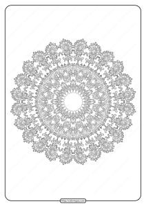 Free Printable Mandala Pattern Coloring Page 44