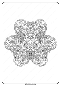 Free Printable Mandala Pattern Coloring Page 45