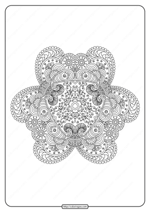 Free Printable Mandala Pattern Coloring Page 45