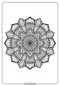 Free Printable Mandala Pattern Coloring Page 46