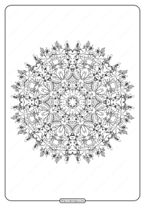 Free Printable Mandala Pattern Coloring Page 47