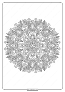 Free Printable Mandala Pattern Coloring Page 48