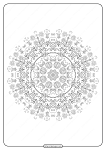 Free Printable Mandala Pattern Coloring Page 49