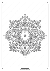 Free Printable Mandala Pattern Coloring Page 50