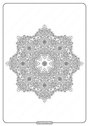 Free Printable Mandala Pattern Coloring Page 50