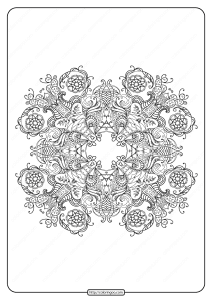 Free Printable Mandala Pattern Coloring Page 51