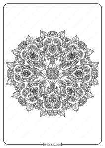 Free Printable Mandala Pattern Coloring Page 52