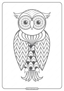 free printable owl pdf animals coloring pages 011