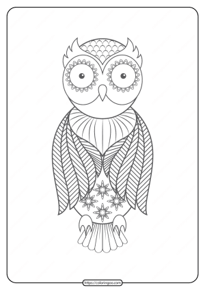 Free Printable Owl Pdf Animals Coloring Pages 016