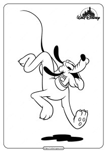 free printable disney pluto pdf coloring page