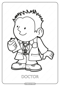 free printable doctor pdf coloring page