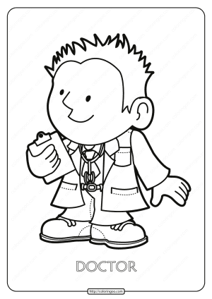 Free Printable Doctor Pdf Coloring Page