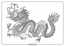 free printable dragon pdf coloring page