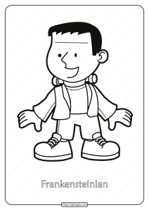 free printable frankensteinian pdf coloring page