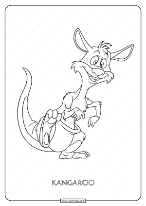 Free Printable Kangaroo Pdf Coloring Page