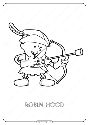 Free Printable Robin Hood Pdf Coloring Page