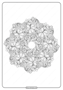 free printable shamrock wreath pdf coloring page