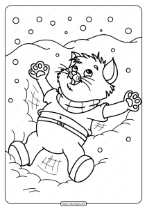 free printable snow angel pdf coloring page