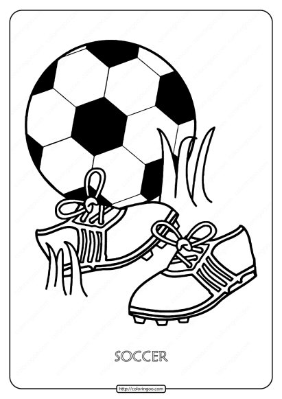 free printable soccer pdf coloring page