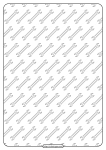 free printable spanner outline pdf patterns 01