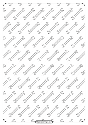 Free Printable Spanner Outline Pdf Patterns - 01
