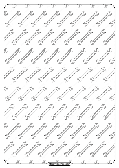 free printable spanner outline pdf patterns 01