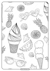 Free Printable Summer Patterns Pdf Coloring Page
