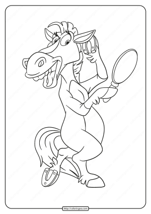 Free Printable Fancy Horse Pdf Coloring Page