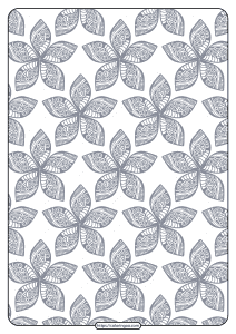 printable flower geometric pattern coloring page 06