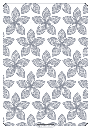 Printable Flower Geometric Pattern Coloring Page 06
