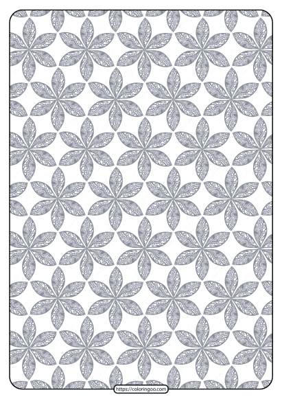 printable flower geometric pattern coloring page 07