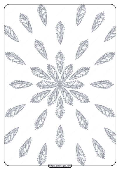 printable flower geometric pattern coloring page 09