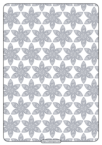 printable flower geometric pattern coloring page 10