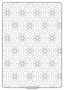 printable flower pattern coloring page