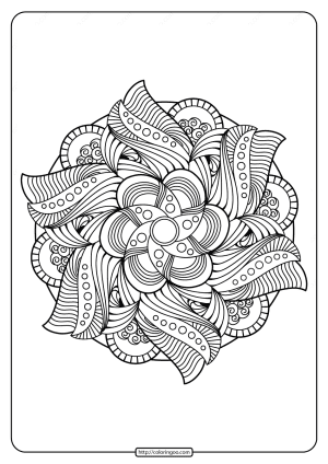 Free Printable Mandala Pattern Coloring Page 53
