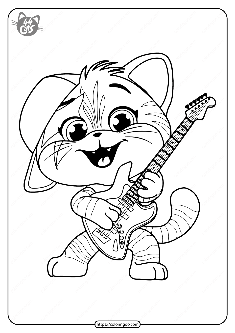 free printable 44 cats lampo pdf coloring page