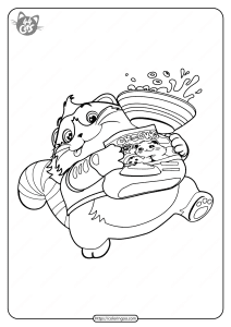 free printable 44 cats meatball pdf coloring page