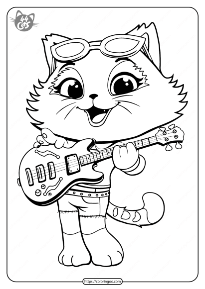 free printable 44 cats milady pdf coloring page